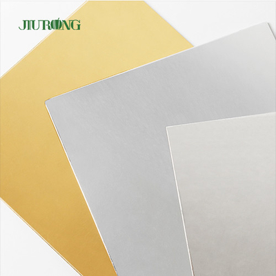Mdf-Quadrat-Wegwerfkuchen-Brett-weiße und Goldfarbe