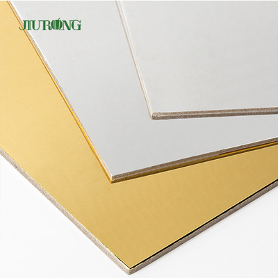 Mdf-Quadrat-Wegwerfkuchen-Brett-weiße und Goldfarbe