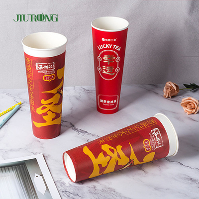 biologisch abbaubare gewölbte Papier-Schale der Kräuselungs-16oz mit Winkel- des Leistungshebelsdeckel
