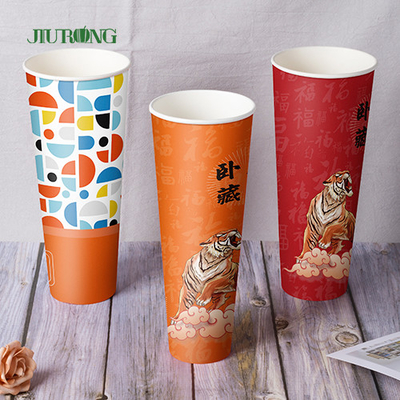 Wiederverwendbare Festival-Papier-Druckkaffeetasse ringsum Form