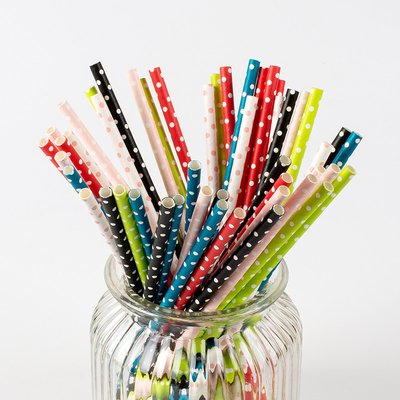 Bandy Recyclable Christmas Paper Straws für kaltes Getränk