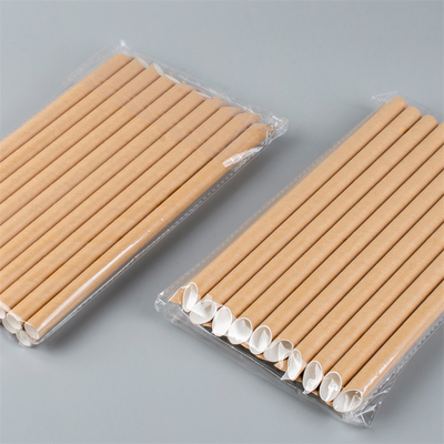 Biologisch abbaubares trinkendes Papiergiftiges kundenspezifisches Logo des stroh-6*197mm 8*230mm nicht