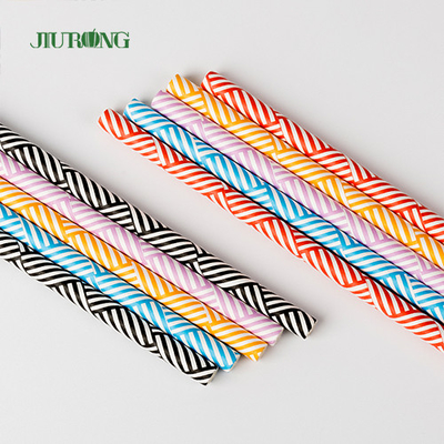 Buntes biologisch abbaubares Wegwerfpapier, das Straw Striped Pattern Food Grade trinkt