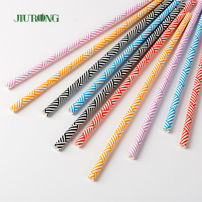 Buntes biologisch abbaubares Wegwerfpapier, das Straw Striped Pattern Food Grade trinkt