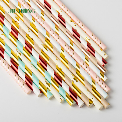 Kommerzielles biologisch abbaubares Kraftpapier Straw For Christmas Party