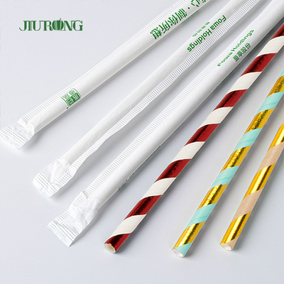 Kommerzielles biologisch abbaubares Kraftpapier Straw For Christmas Party