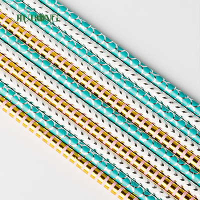 Wegwerf- Papier-Straw White And Blue Striped Grad LFGB Nahrungsmittelfür Partei