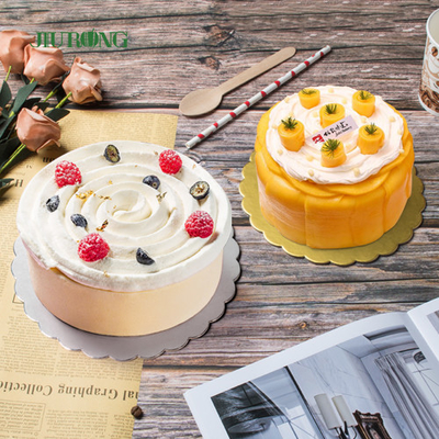Goldener biologisch abbaubarer Wegwerfzoll des kuchen-Brett-Halter-12-14