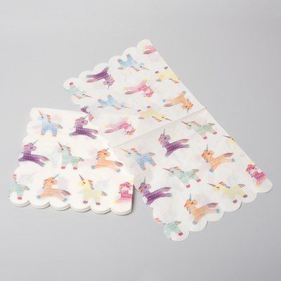 Esszimmer-biologisch abbaubares Wegwerftischbesteck-festliche Partei Unicorn Paper Napkin