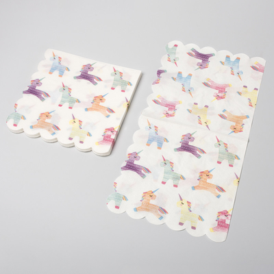 Esszimmer-biologisch abbaubares Wegwerftischbesteck-festliche Partei Unicorn Paper Napkin