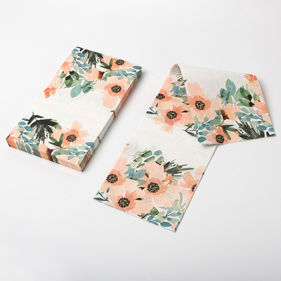 Kundenspezifische Druck-Mode-Blumen-Wegwerfpapierservietten-Hochzeitsfest-Versorgungen