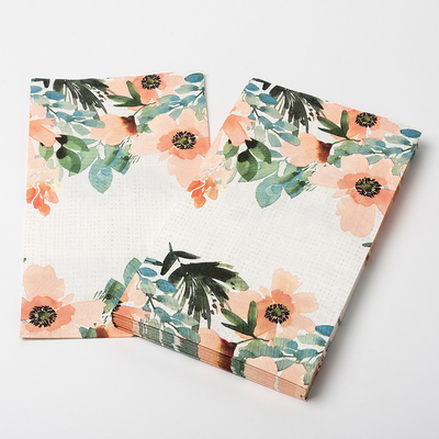 Kundenspezifische Druck-Mode-Blumen-Wegwerfpapierservietten-Hochzeitsfest-Versorgungen