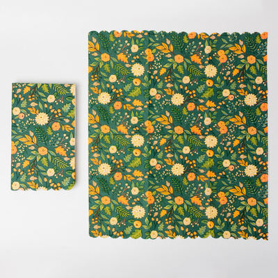 EU-biologisch abbaubares Wegwerftischbesteck-bunter Blumen-Entwurf Valentine Day Party Paper Napkin