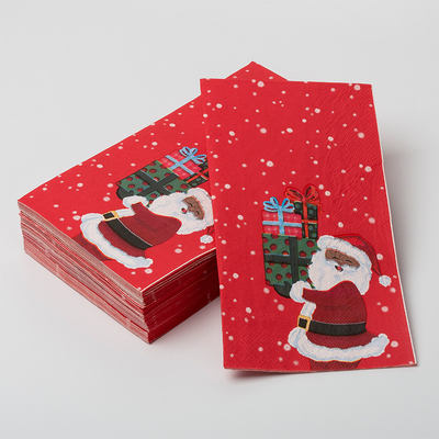 LFGB-biologisch abbaubare Wegwerftischbesteck-Santa Claus Christmas Theme Party Paper-Serviette
