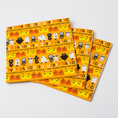 Sichere Goldpapier-Servietten-verrückte Kürbis-Geist-Entwurfs-Halloween-Thema-Partei-Versorgungen