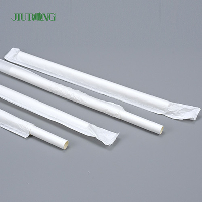 Weißer biologisch abbaubarer Papier-Durchmesser Straw Eco Friendly Food Grade-4.6mm