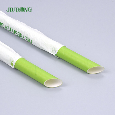Jiurong Food Grade Biologisch abbaubare Papierstrohhalme Weihnachten Umweltfreundlich