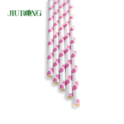 Restaurant Kraft Eco Friendly Papierstrohhalme biologisch abbaubar 12 * 230 mm