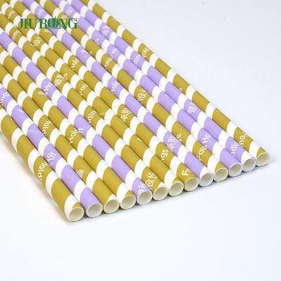 Trinkhalme aus farbigem Kraftpapier, biologisch abbaubar, 10 x 250 mm, Lebensmittelqualität