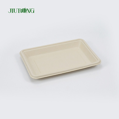 PLA biologisch abbaubares Bagasse-Geschirr, Fast-Food-Serviertablett