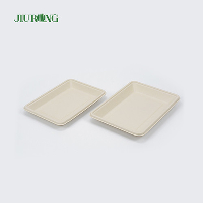 PLA biologisch abbaubares Bagasse-Geschirr, Fast-Food-Serviertablett