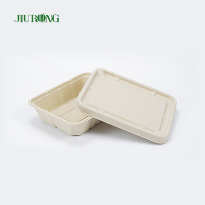 Recycelte wasserdichte Bagasse-Lebensmittelverpackung biologisch abbaubare Papierbox OEM ODM