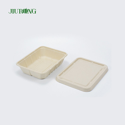 Recycelte wasserdichte Bagasse-Lebensmittelverpackung biologisch abbaubare Papierbox OEM ODM