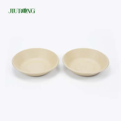 Lackierung von Zuckerrohr-Bagasse-Lebensmittelbehälter Einweg-Rundform 175 mm
