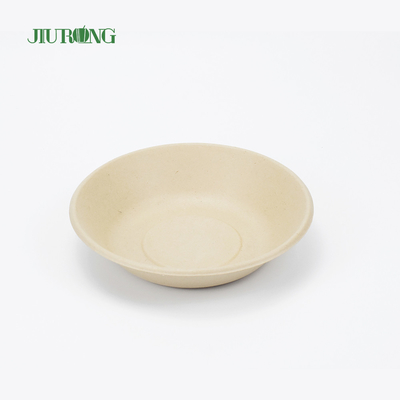 Lackierung von Zuckerrohr-Bagasse-Lebensmittelbehälter Einweg-Rundform 175 mm