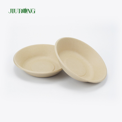 Lackierung von Zuckerrohr-Bagasse-Lebensmittelbehälter Einweg-Rundform 175 mm