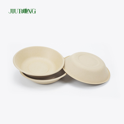 Lackierung von Zuckerrohr-Bagasse-Lebensmittelbehälter Einweg-Rundform 175 mm