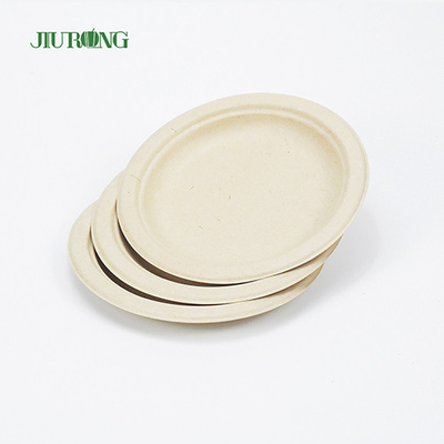 Fast Food Sugarcane Food Container Biologisch abbaubare Verpackung 22,9 cm rund