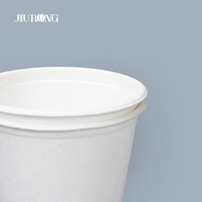 Weiße Wellpappen-Kaffeetassen aus biologisch abbaubarem Papier, 10 oz 12 oz, einwandig