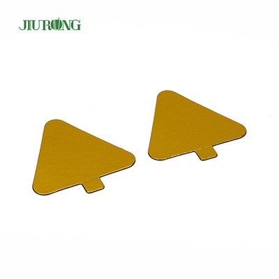 Kinder DIY Dreieck Mini Cake Board golden 93 * 88 mm lebensmittelechtes Folienpapier