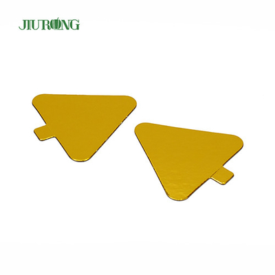Kinder DIY Dreieck Mini Cake Board golden 93 * 88 mm lebensmittelechtes Folienpapier