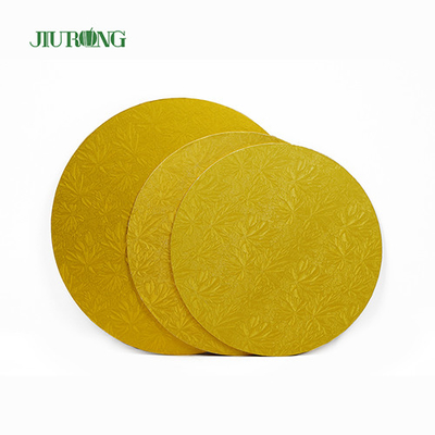 Goldene runde MDF-Einweg-Kuchenbretttrommel 24 cm 9 Zoll OEM ODM