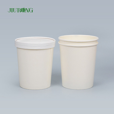 Haushaltsweiße biologisch abbaubare Papierschüssel 8 OZ wasserdichtes individuelles Logo