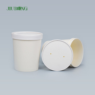 Haushaltsweiße biologisch abbaubare Papierschüssel 8 OZ wasserdichtes individuelles Logo