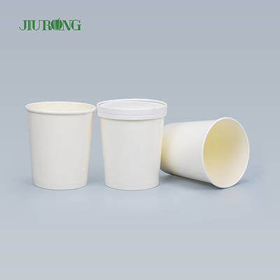 Haushaltsweiße biologisch abbaubare Papierschüssel 8 OZ wasserdichtes individuelles Logo