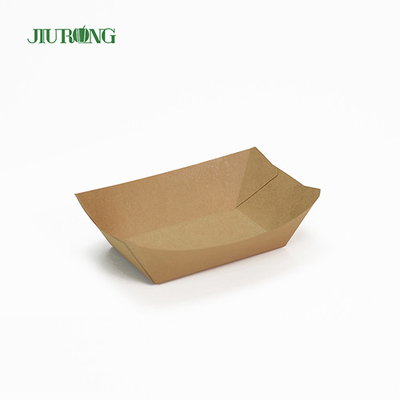 Recycelbare Einweg-Papierbehälter. Umweltfreundliche Lebensmittelschale aus Kraftpapier, 75 mm