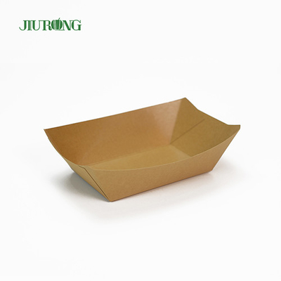 Recycelbare Einweg-Papierbehälter. Umweltfreundliche Lebensmittelschale aus Kraftpapier, 75 mm