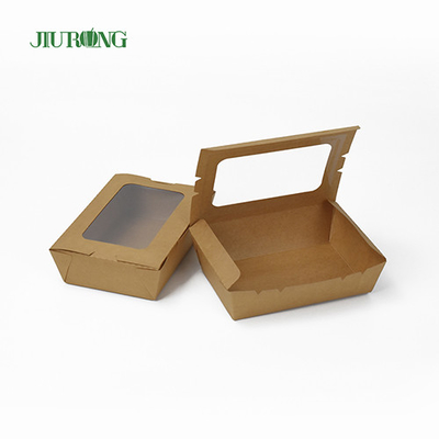 Kundenspezifischer biologisch abbaubarer Papierbehälter 12 x 12 x 6 cm Kraftpapier wasserdicht