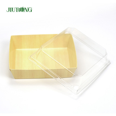 Recycelte, biologisch abbaubare Lebensmittelbehälter aus Papier, Sushi-Tablett, 180 mm, für Lebensmittelgeschäfte