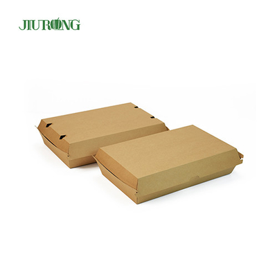 2100 ml umweltfreundliche Verpackung zum Mitnehmen Lebensmittelqualität Lunchbox aus Kraftpapier