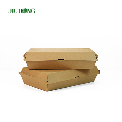 2100 ml umweltfreundliche Verpackung zum Mitnehmen Lebensmittelqualität Lunchbox aus Kraftpapier