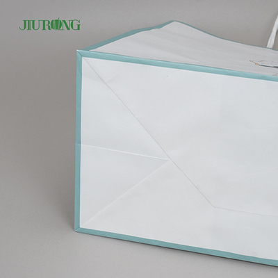 280 mm biologisch abbaubare weiße Kraft-Recycling-Papiertüten mit Griffen