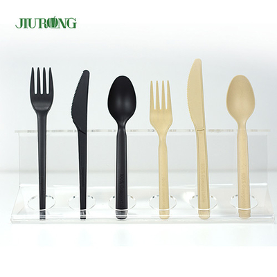 Kunststoff PLA biologisch abbaubares Einwegbesteck Bagasse Umweltfreundliches Einwegbesteck