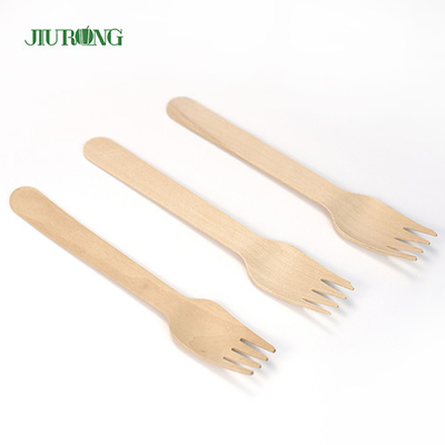 Bambus biologisch abbaubares Einwegbesteck Geschirr Holz Gabel Set 95mm
