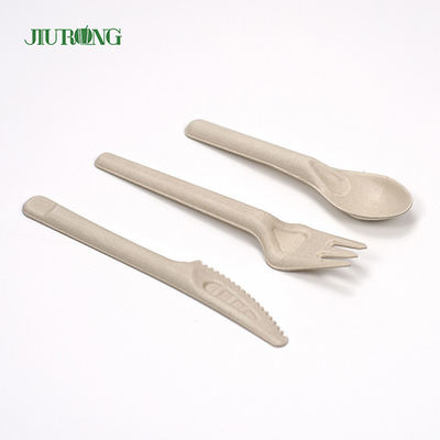 Kundenspezifisches biologisch abbaubares Einwegbesteck Zuckerrohr-Bagasse-Messer-Gabel-Löffel