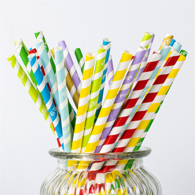 Glattes 5mm biologisch abbaubares Papier Straw Eco Friendly